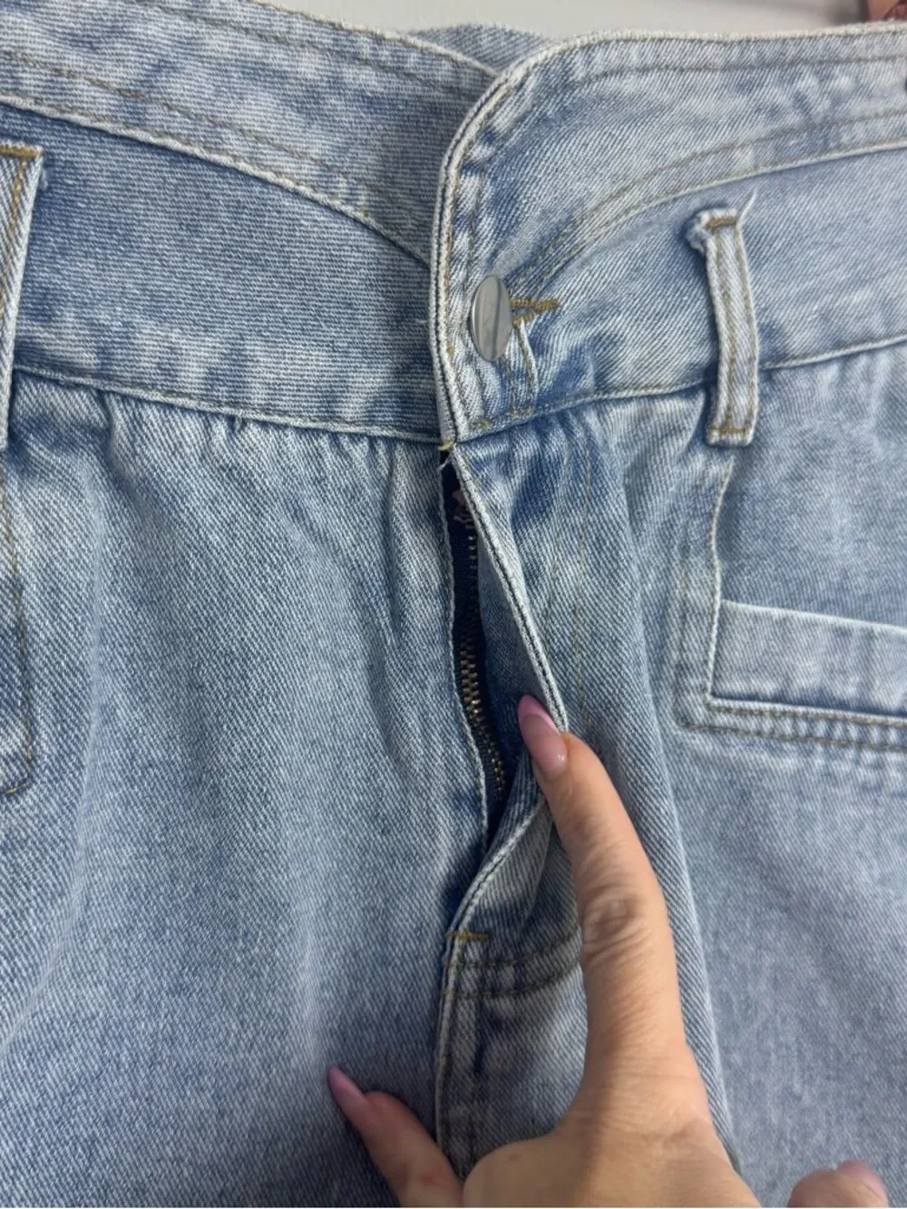 CLOUD TEN | Light Blue High-Waist Denim Shorts Women’s Size Medium
